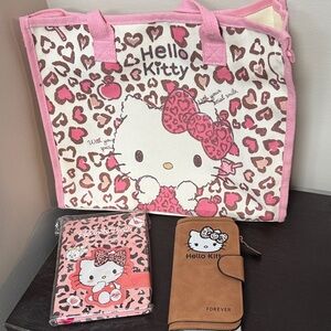 Hello Kitty Leopard Print Tote with Matching Accessories